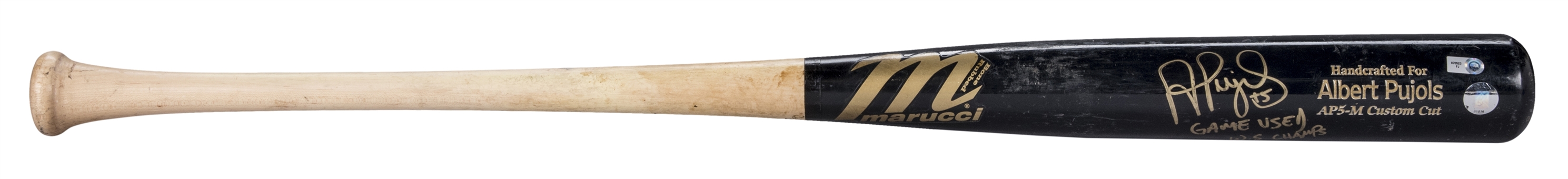 2011 Albert Pujols Game Used and Signed Marucci AP5-M Model Bat (PSA/DNA GU 9 & MLB Auth)